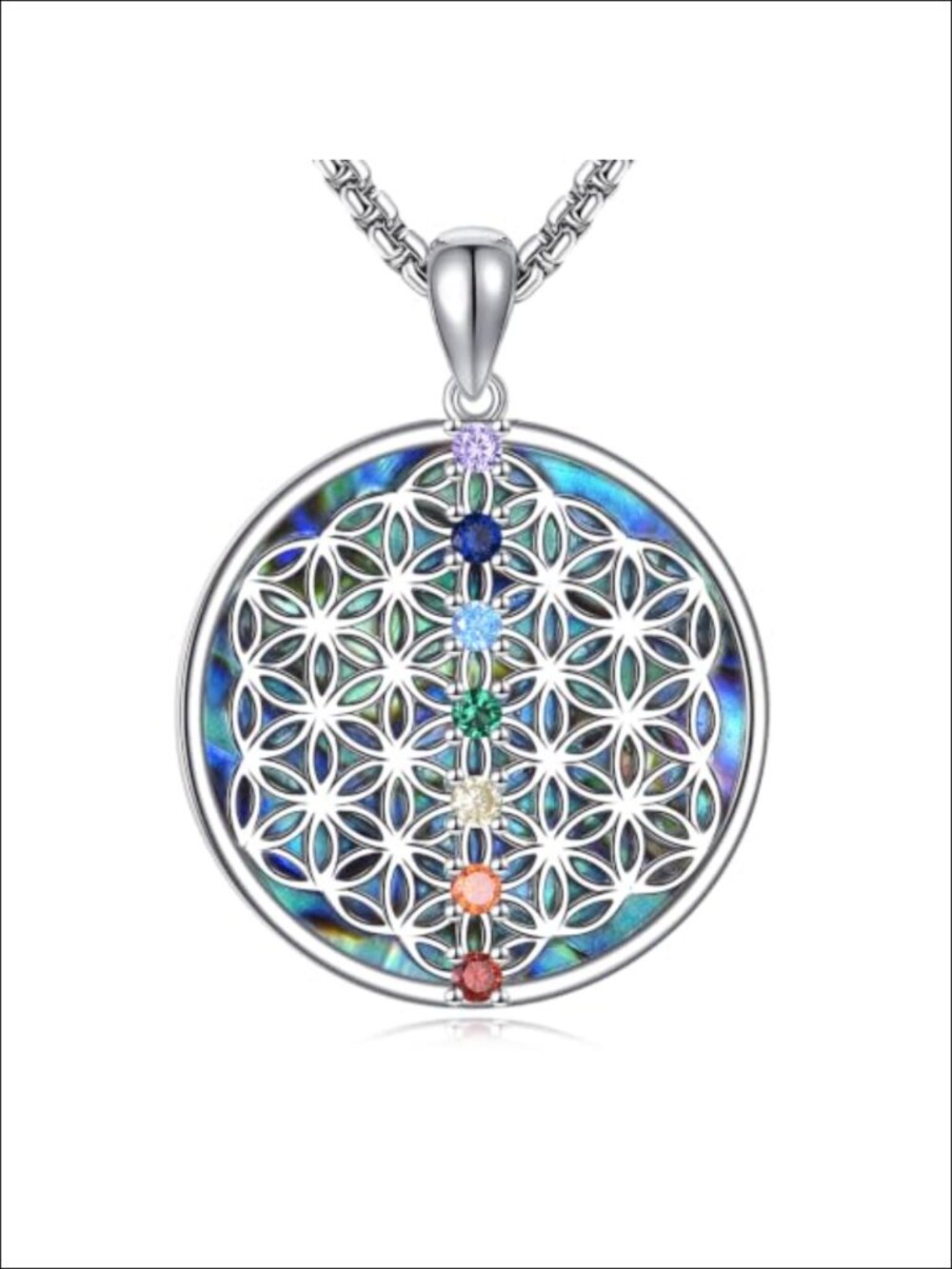 Celtic Symbol Pendant Necklace 18k White Gold Plated - Tree of Life, Trinity